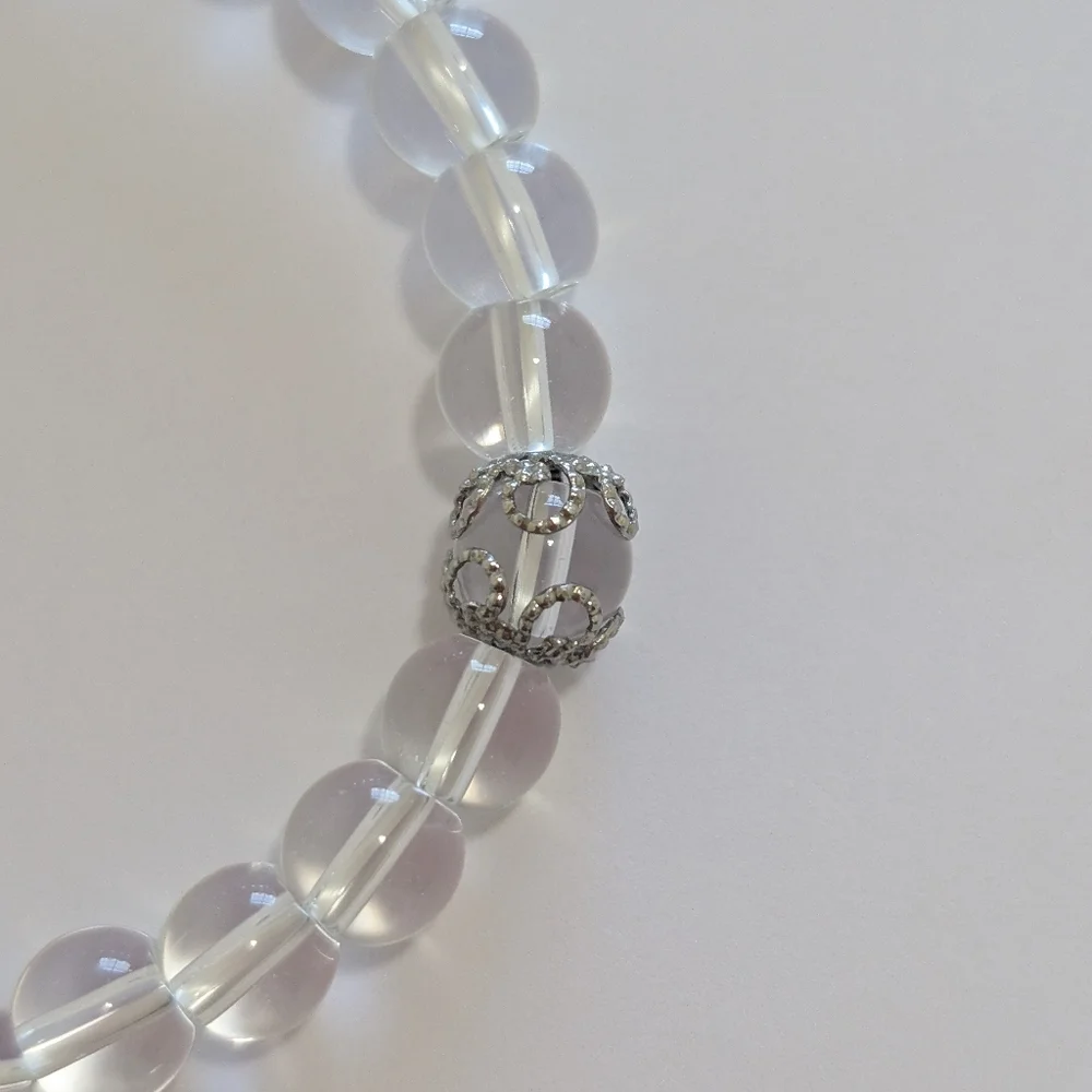 Clear Quartz Bracelet With Charm - Picture 6 of 10